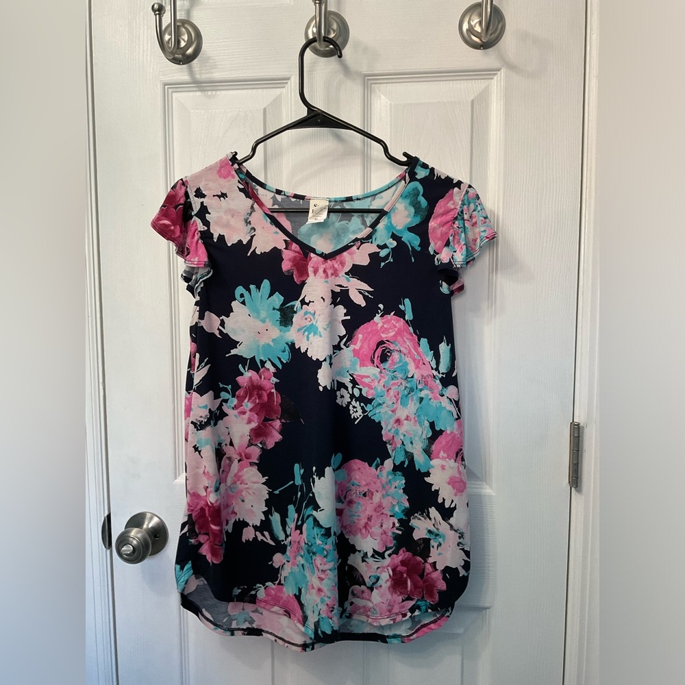 Sew In Love Floral Top - M